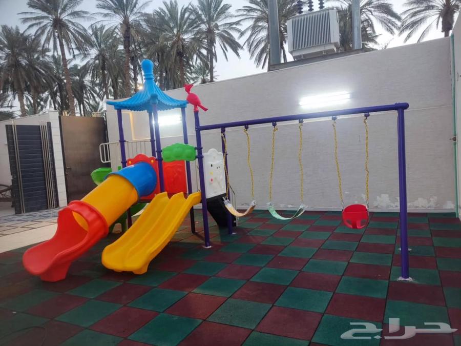 Outdoor Plastic Playground Set with Slides and 3-Person Swing64457641463809112