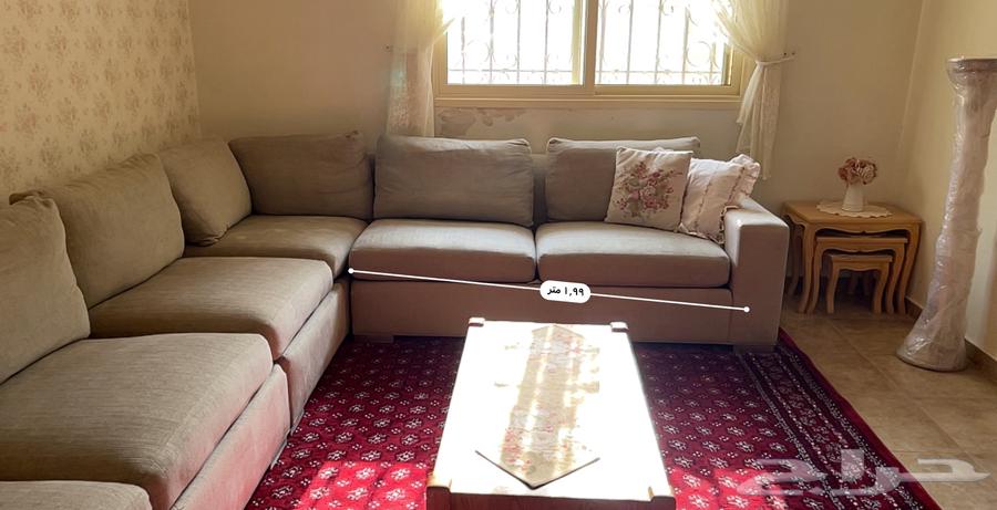 كنب زاويه بيج نظيف جدا64461008470402110