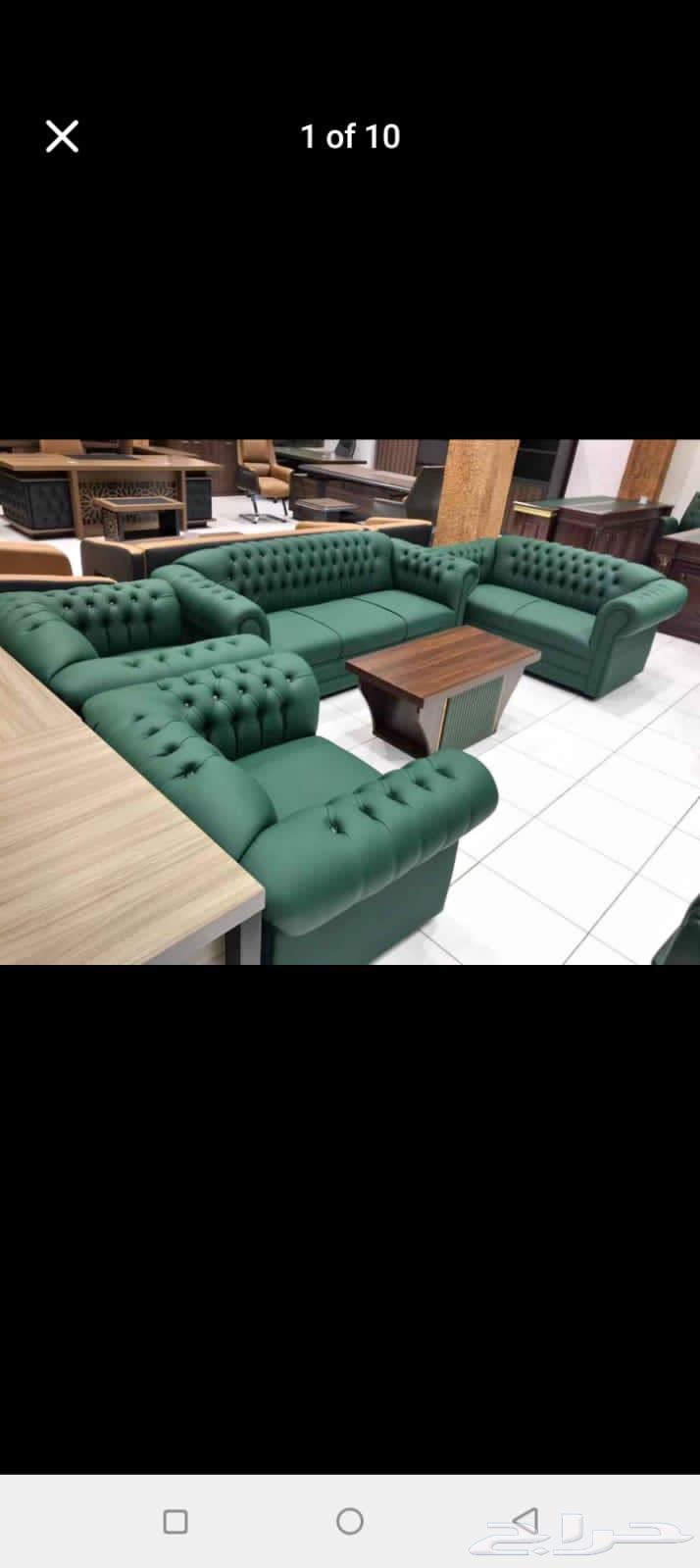 اثاث المكتبي كنب جلد مختلف ألوان مختلفه شكل جديد مادل64459184727554113