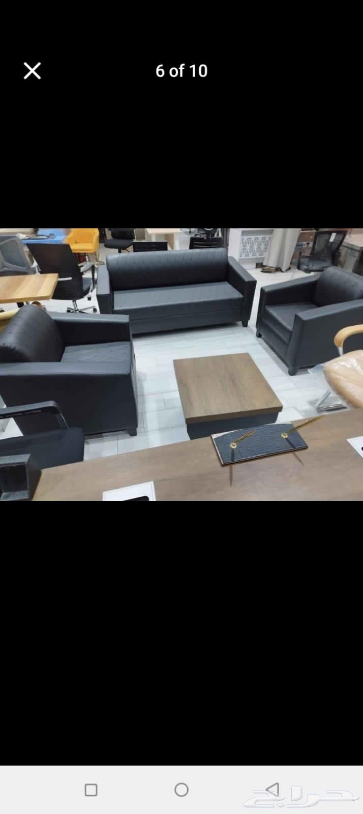 اثاث المكتبي كنب جلد مختلف ألوان مختلفه شكل جديد مادل64459184727554112