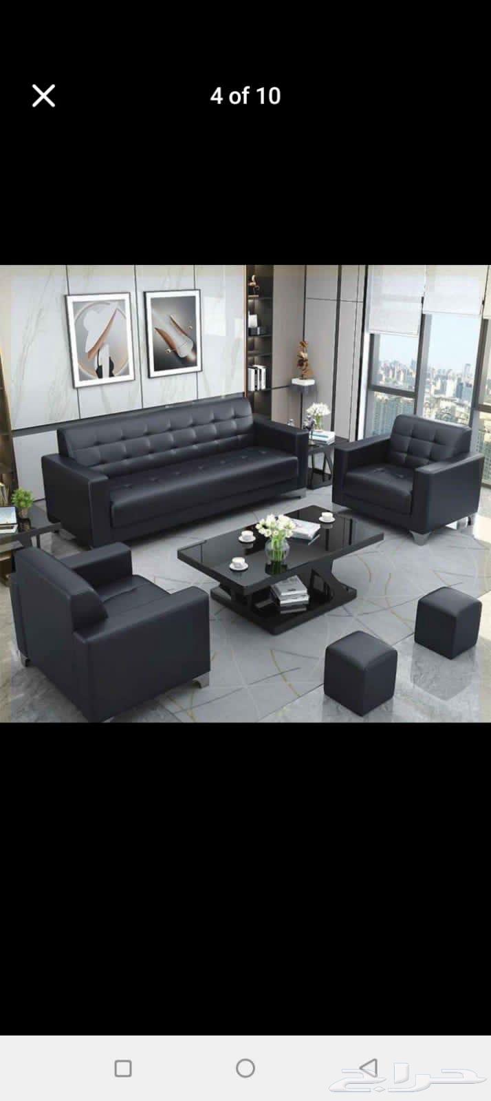 اثاث المكتبي كنب جلد مختلف ألوان مختلفه شكل جديد مادل64459184727554111