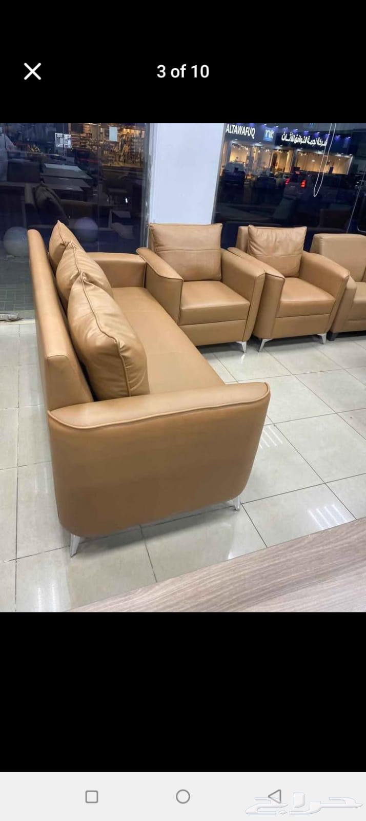 اثاث المكتبي كنب جلد مختلف ألوان مختلفه شكل جديد مادل64459184727554114