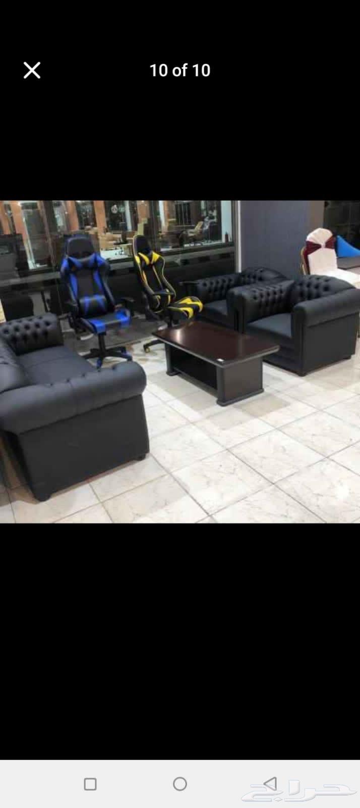 اثاث المكتبي كنب جلد مختلف ألوان مختلفه شكل جديد مادل64459184727554110