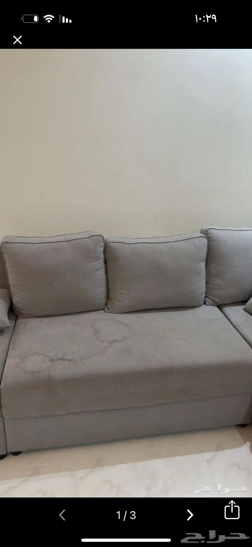 كنب حرف L يحتاج له غسيل فقط ب 15064463874591235112