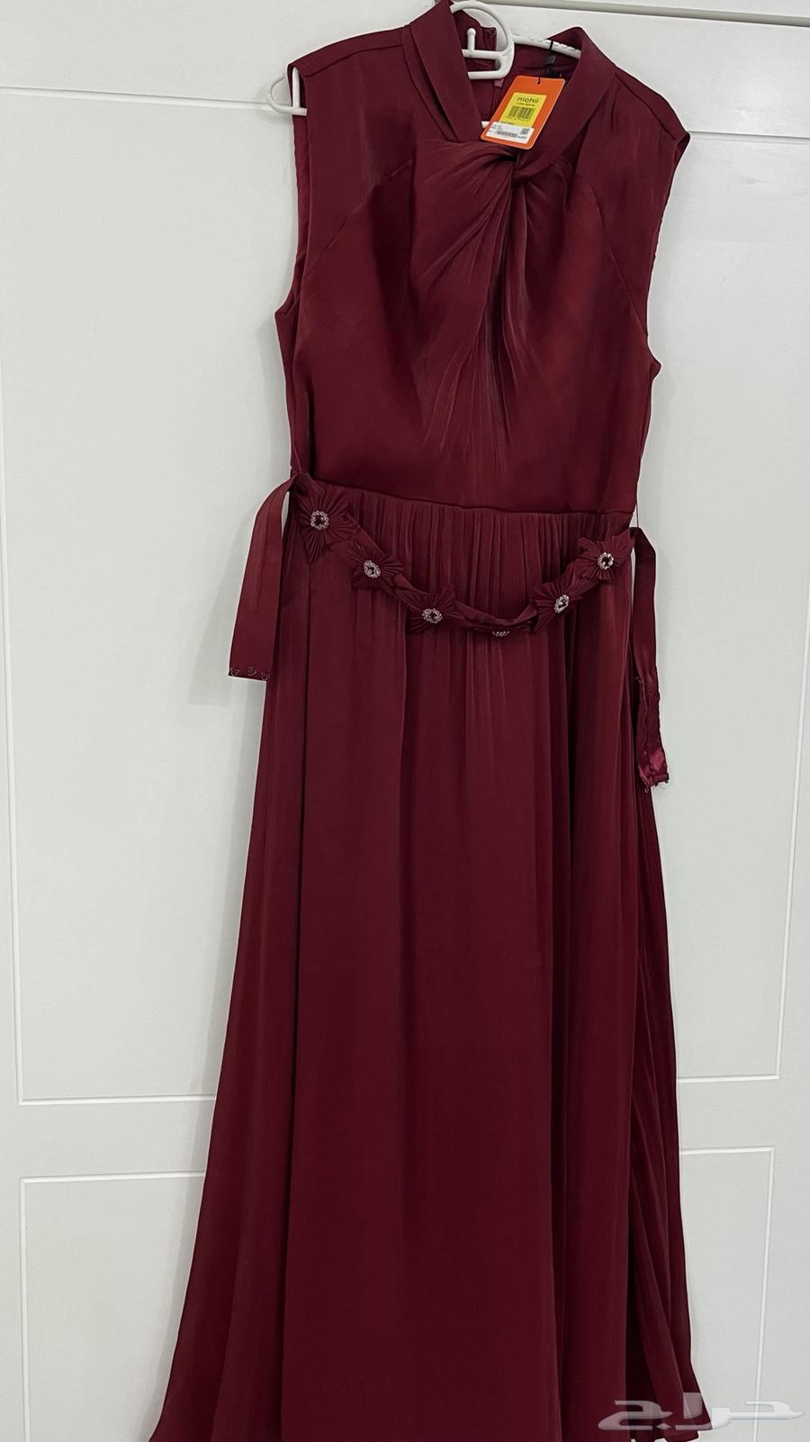 فستان جديد عنابي مو ملبوس مقاس Xl64471143795329112