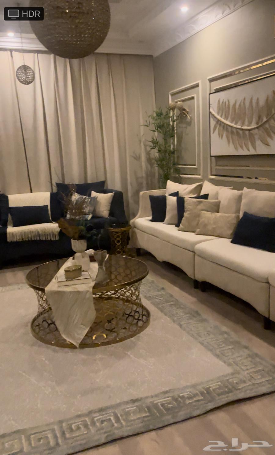 كنب كنظيف شبه جديد للبيع مع الطاولات طقم إستيل64465871310850112