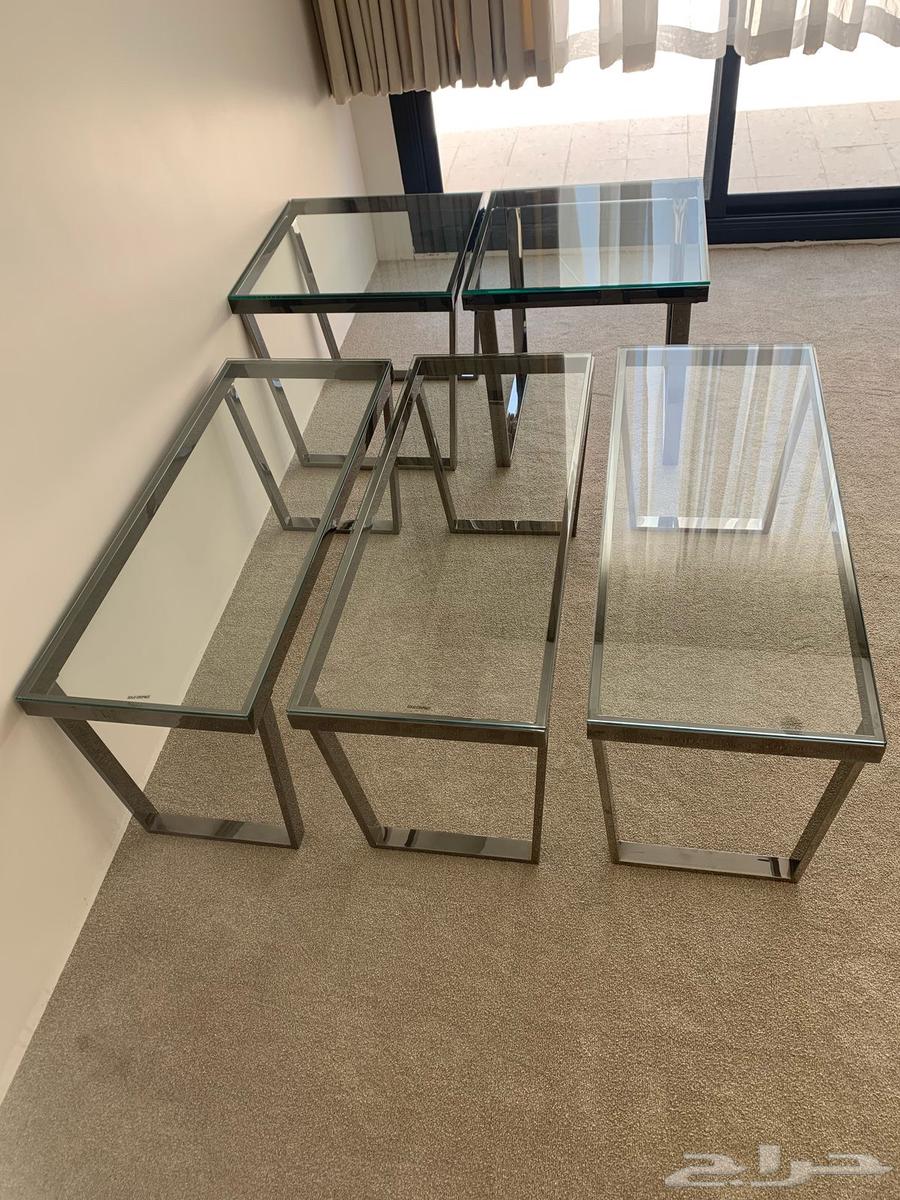 Three-piece serving tables with two zowia tables, the tables are new and never used64469222607362114
