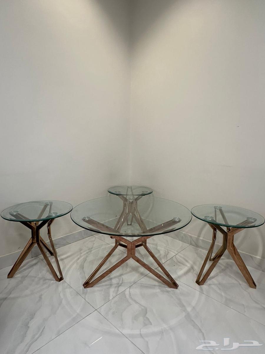Rose Color Glass Table Set64470883318787112