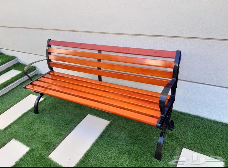 كرسي حديقة للترفيه الخارجي مع مسند ظهر  مقعد حديقة خشبي64465367380099111