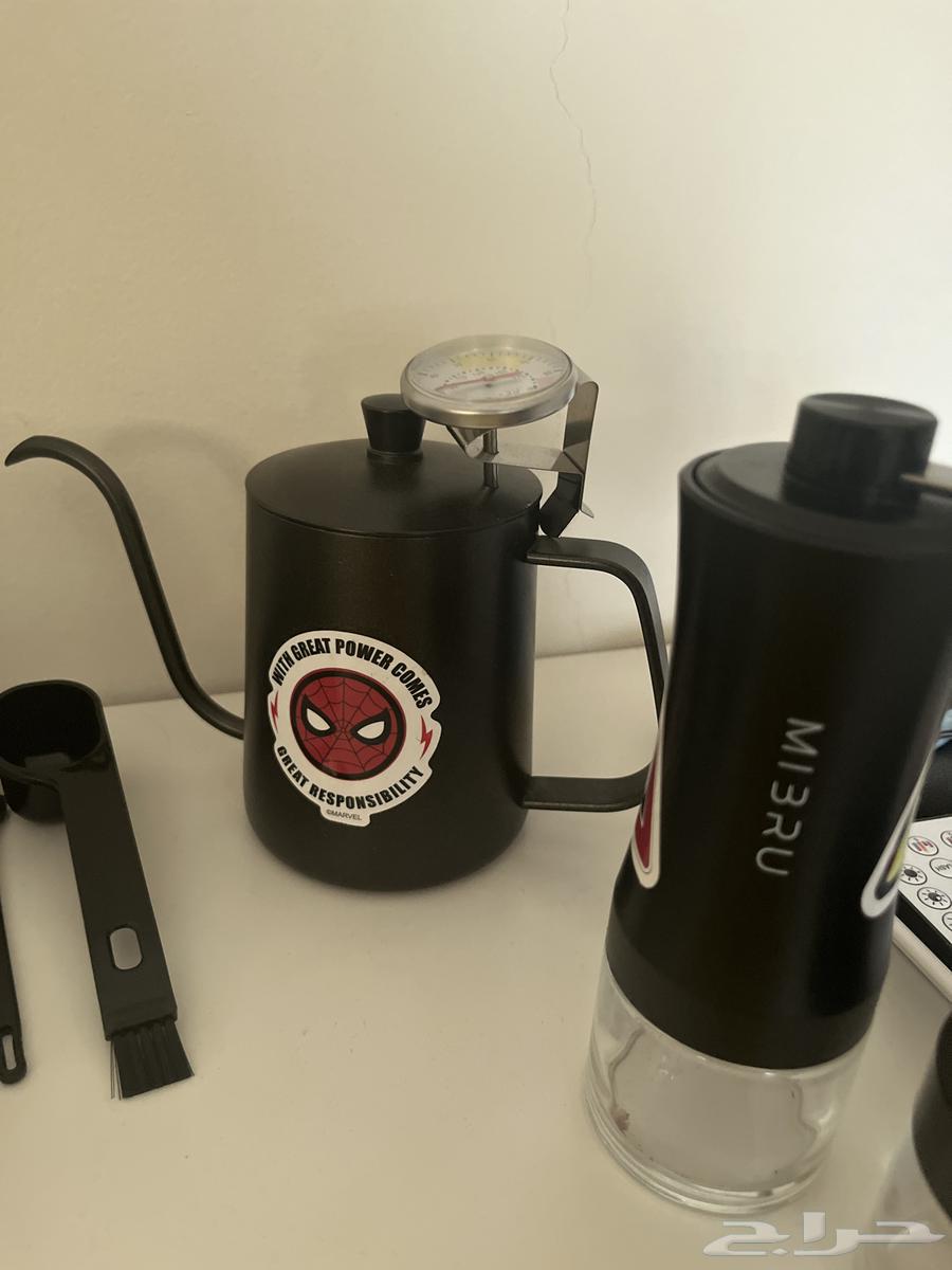 ادوات قهوه مقطره v60 كامله واظرف قهوه 18قرام (بس ناقص قمع )64466712062465114