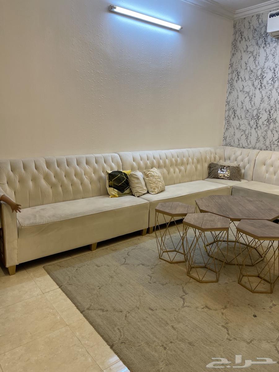 كنب زاويه لون ابيض64470045923971113