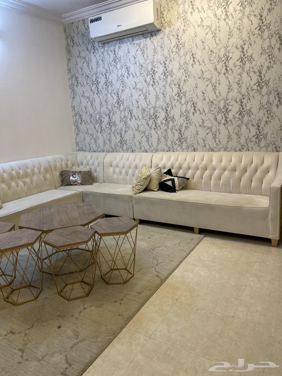 كنب زاويه لون ابيض64470045923971112