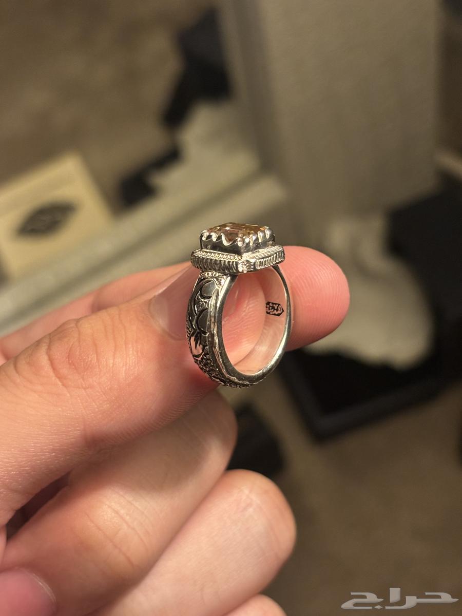 Yellow Mozanaite Ring with Engraved Script Design64466460311171114