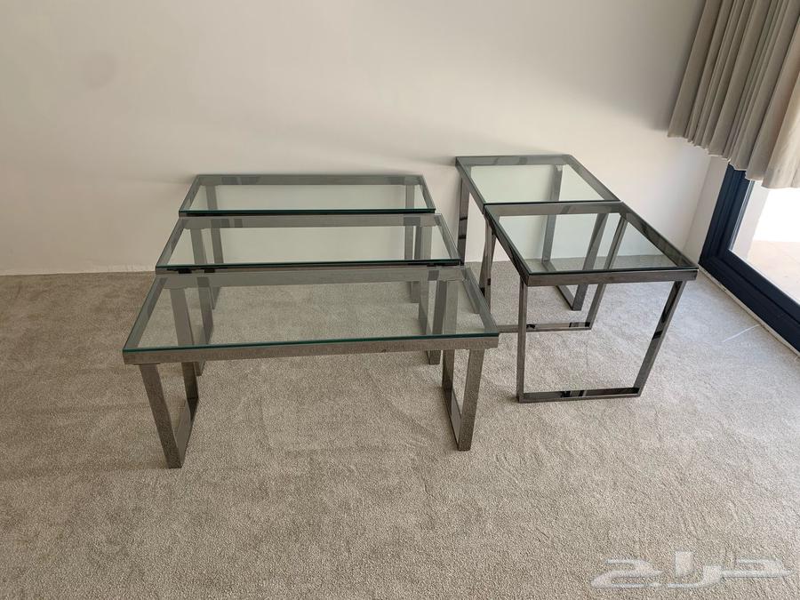 Three-piece serving tables with two zowia tables, the tables are new and never used64469222607362113