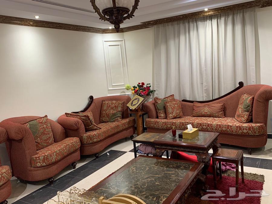 اثاث منزلي مستعمل بحالة جيدة -كنب مجلس كامل64469236767491112