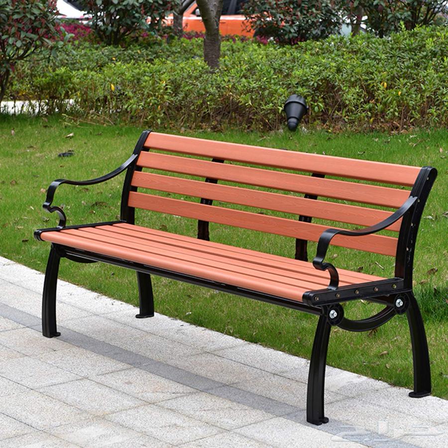 كرسي حديقة للترفيه الخارجي مع مسند ظهر  مقعد حديقة خشبي64465367380099113