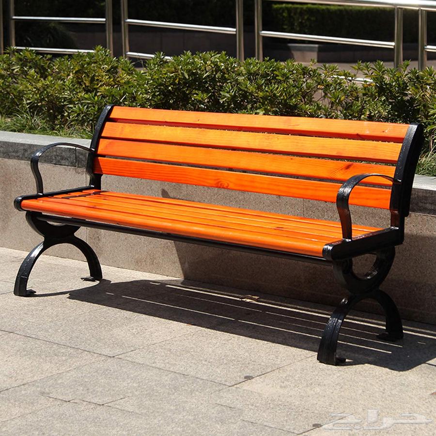 كرسي حديقة للترفيه الخارجي مع مسند ظهر  مقعد حديقة خشبي64465367380099112