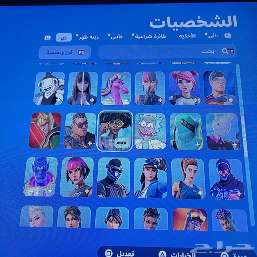حساب سوني وسكنات نادره فورت نايت64465212024065113