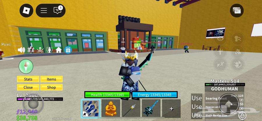 Hello, I'm selling a Blox Fruit account for 60 with account specifications shown in the pictures64470059353347110