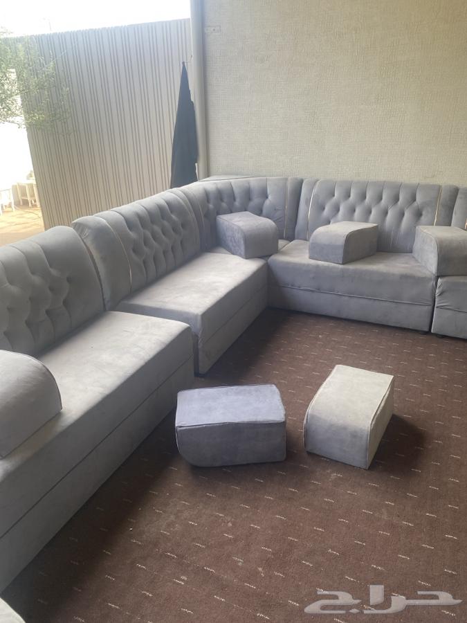 8-piece American-style gray sofa set with 3 corners and 7 cushions64467858184961110