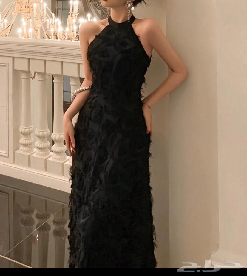 فستان اسود ب اهداب مقاس S64470018246786111