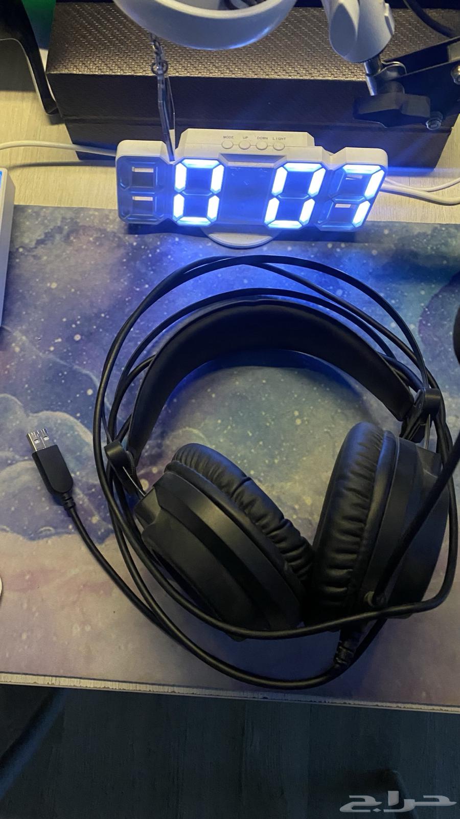 سماعة راس سلكيه  المنفذ USB  سماعة جديدة نظيفة  وفيها عازل64477450600833112