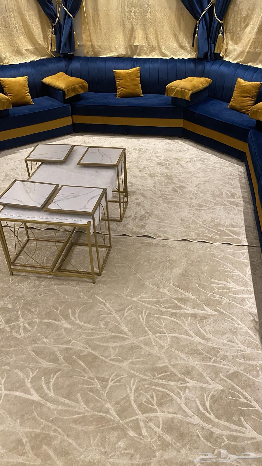 Complete sofa set with accessories 4 curtains table mat64477240763779113