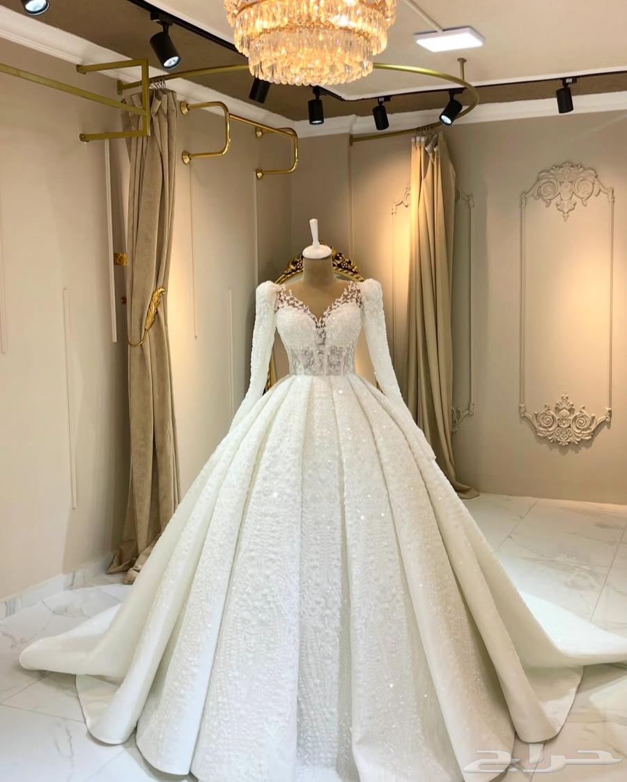 فستان زفاف مميز للبيع باكمام شفافة قابلة للتعديل64474790668803112