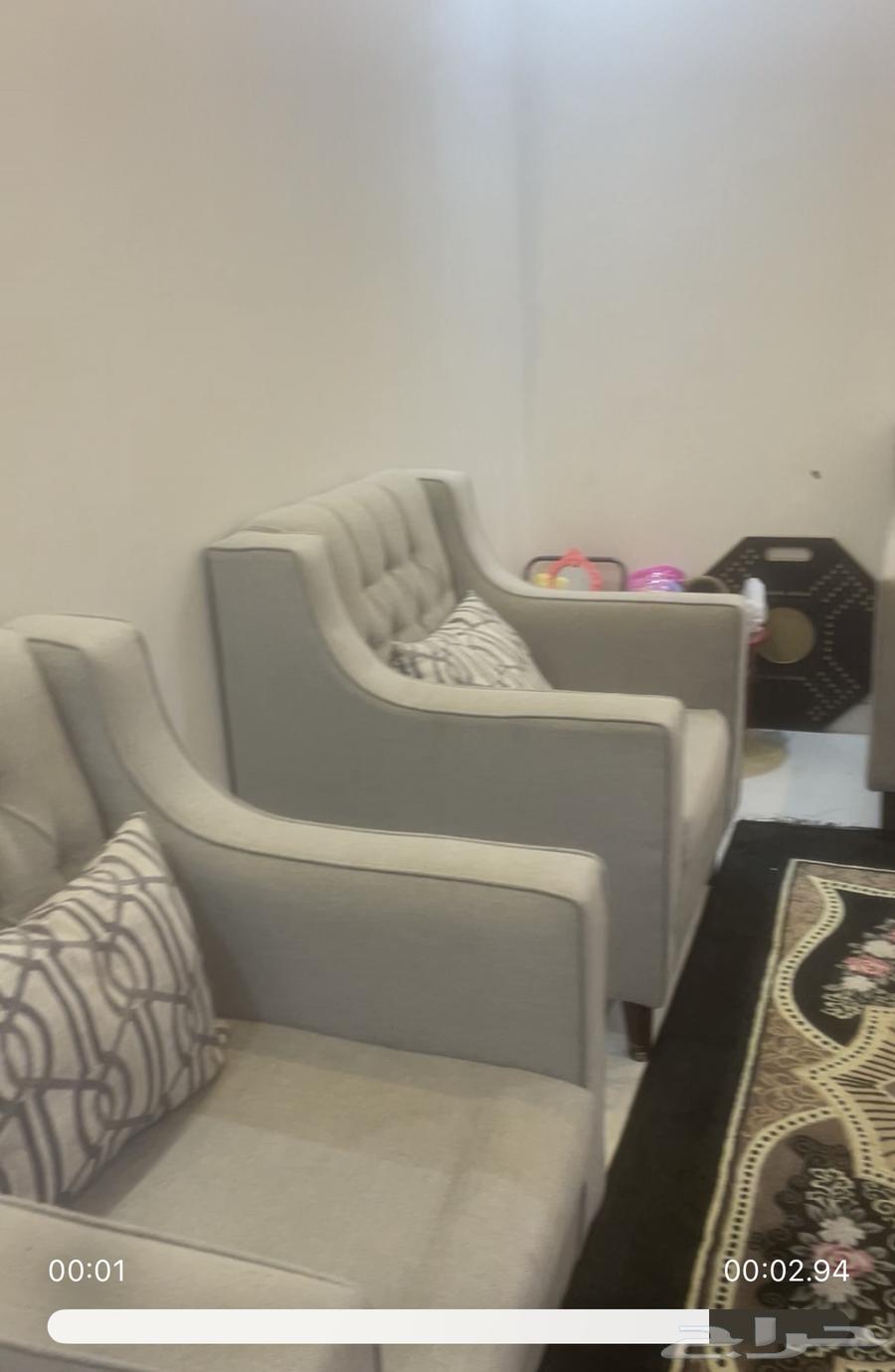 Sofa with recliner and tables for sale64476212085507110