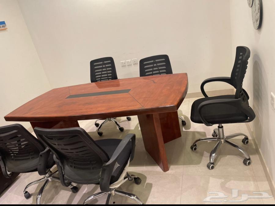 Meeting table with chairs (Al-Saamel communicates with me and give good news)64472954035842111