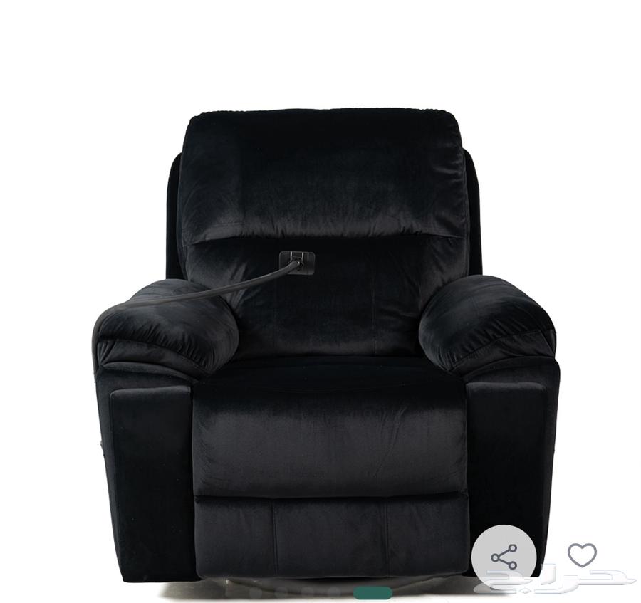 كرسي راحه هزاز دوار مع حامل اكواب و جيوب تخزين64472940437633112