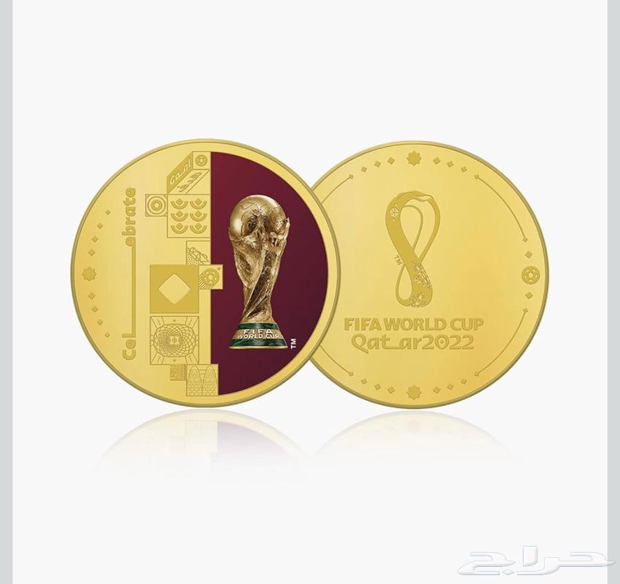 عملة كأس العالم 2022 مطلية بالذهب عيار 24 قيراط64475708734339110