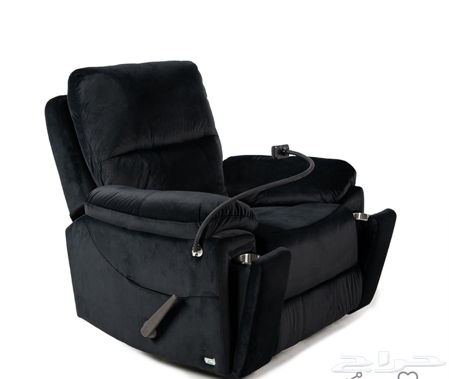 كرسي راحه هزاز دوار مع حامل اكواب و جيوب تخزين64472940437633111