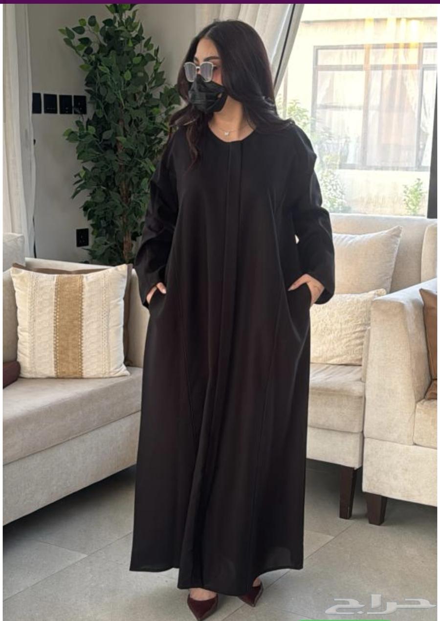 عبايه قماش كتان لمار واقف64472858232962111