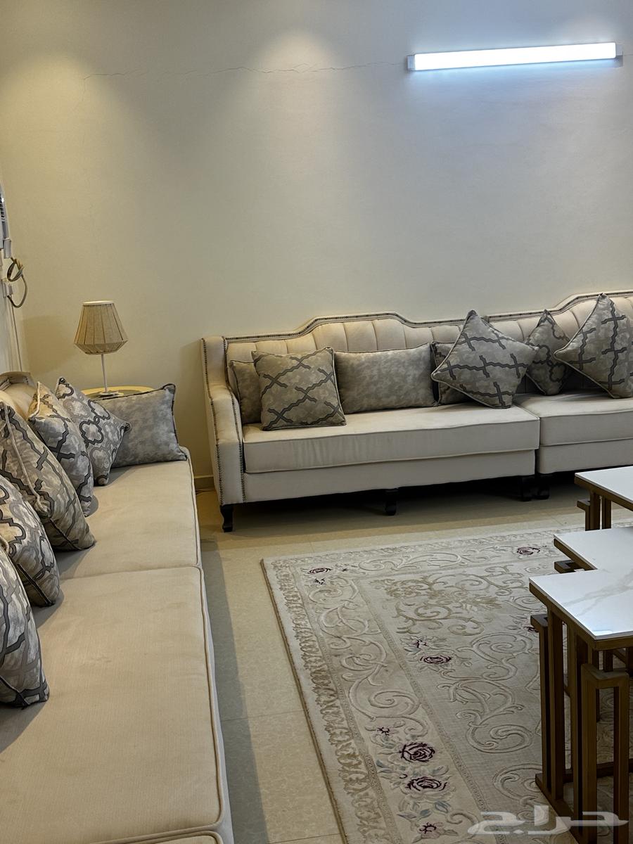 Semi-new sofa set for sale with marble tables64477074669057110