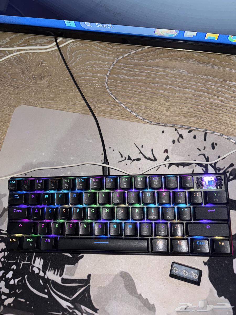 CK61 Mechanical Keyboard Blue Switch with HXSJ J900 Mouse64475101989379112