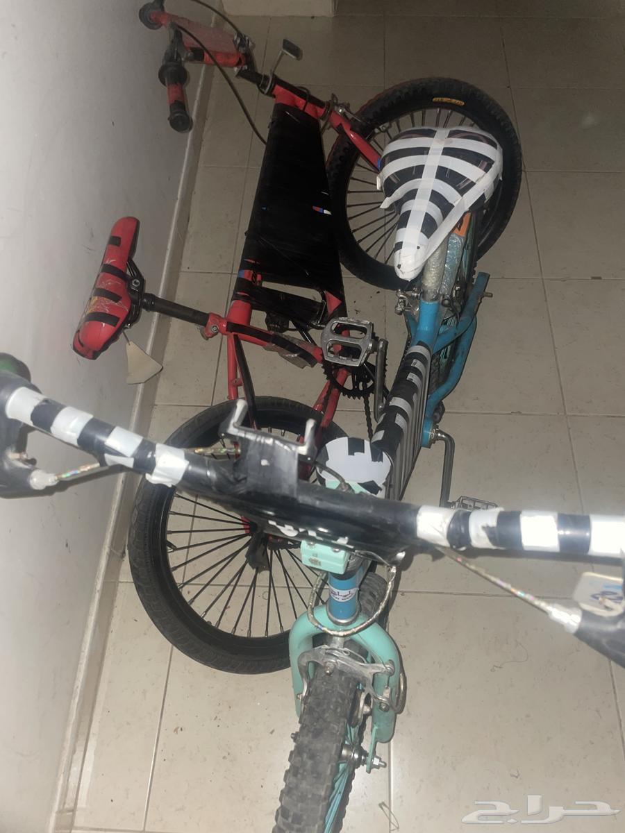 Modified red and light blue bicycle64476670910339110