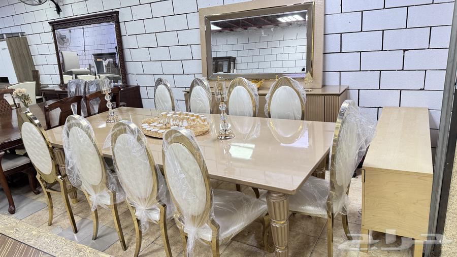 Luxury Dining Table Set   10 Chairs   Buffet   Mirror64476029898497112