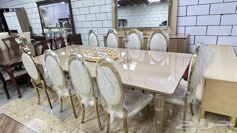 Luxury Dining Table Set   10 Chairs   Buffet   Mirror64476029898497110