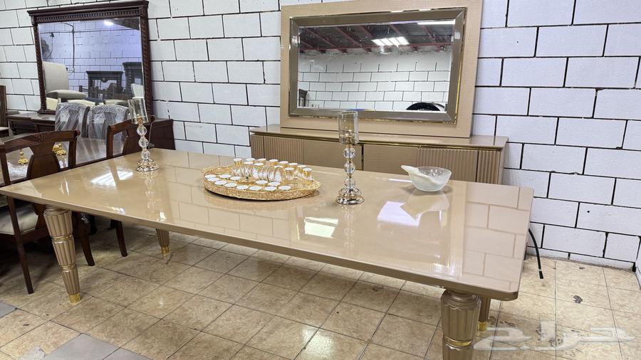 Luxury Dining Table Set   10 Chairs   Buffet   Mirror64476029898497114