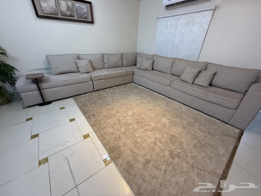 كنب حرف L مع سجاد ب 90064475932377731111