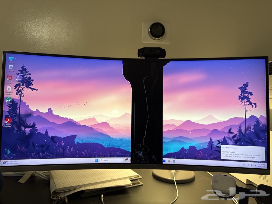 شاشة سامسونج CJ791 حجم 34 بوصة   للتصليح أو قطع الغيار64478539867777110