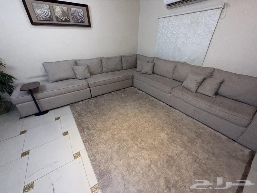 كنب حرف L مع سجاد ب 90064475932377731110