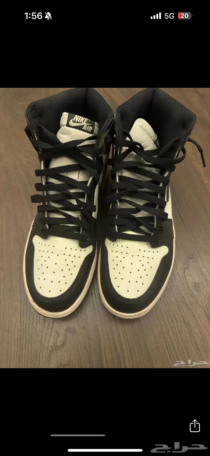 جزمه اير جوردن 1 اصليه بالكرتون64477562377986110