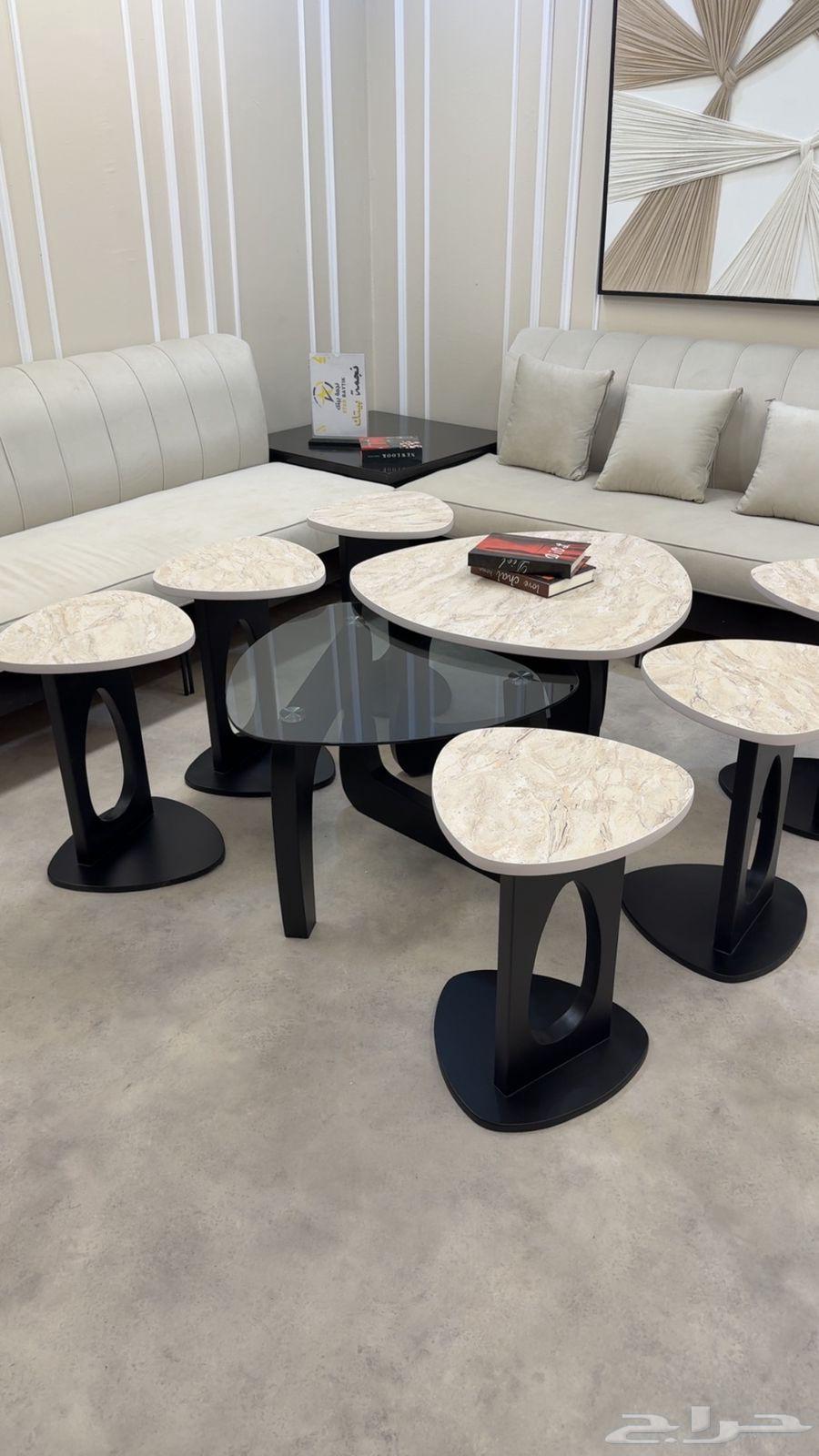 Marble-Look Coffee Table Set64476963115522110