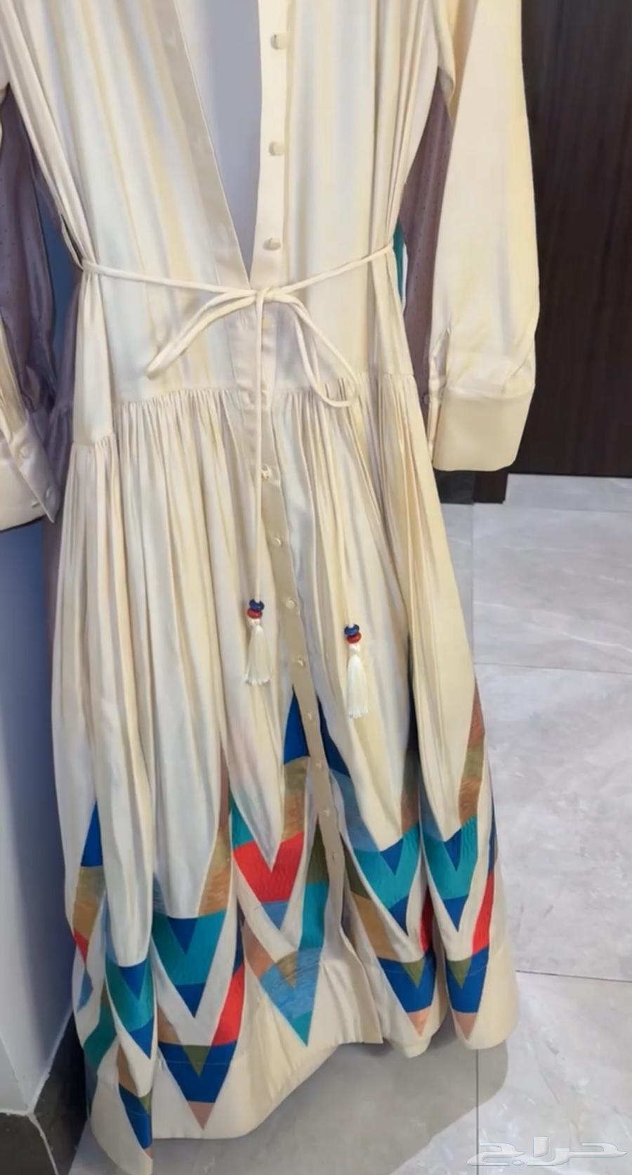 فستان بحزام  خامة تركية جديد لم يلبس64472475695233112