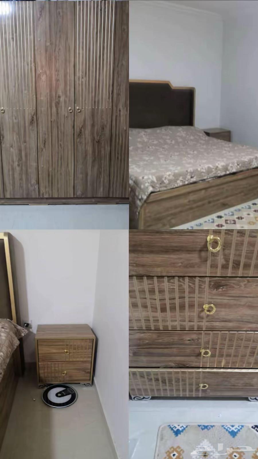 Bedroom set. Used for two months, new with no scratches, 1800 SAR final64483922799874110