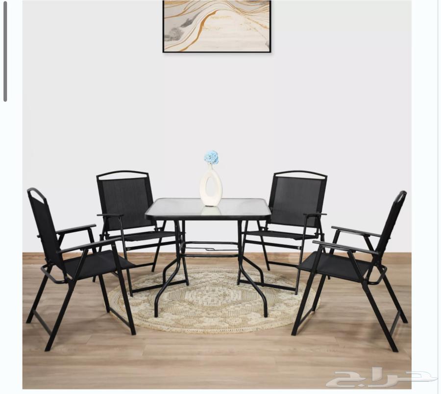 كراسي وطاولات خارجيه زجاج طقمين64480414095617112