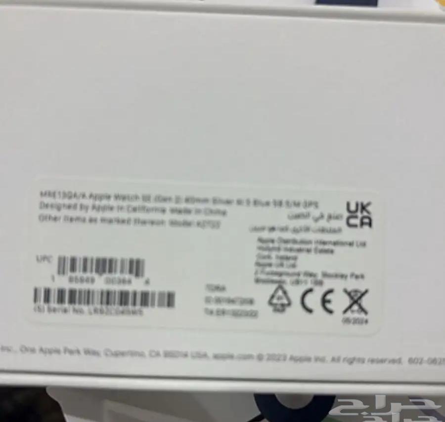 ساعة ابل الجيل الثاني اس اي SE مقاس 40 لون فضي GPS64479729478915114