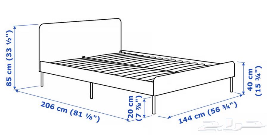 سرير جديد نظيف لونه رمادي64479119972994112